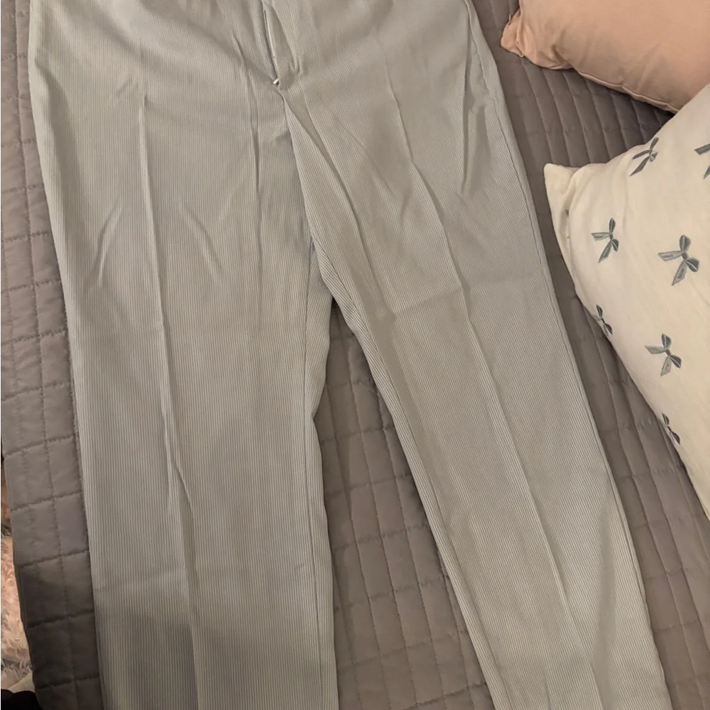 Banana Republic Striped Gray Sloan Crop Pants - Picture 1 of 4